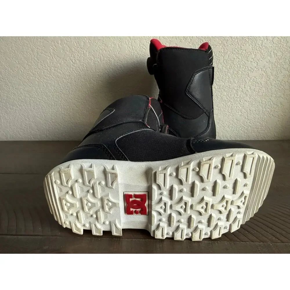 DC Scout Snowboard Boots Kids Youth Size 4 Red Black Winter Grunge